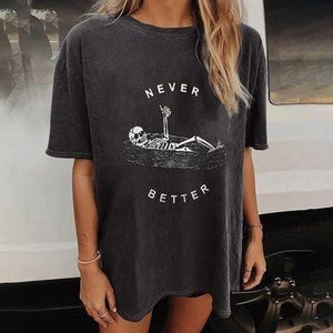 Vintage Shirts For Women Cute Graphic Tee Spring Short Sleeve Tops Oversized Tsh